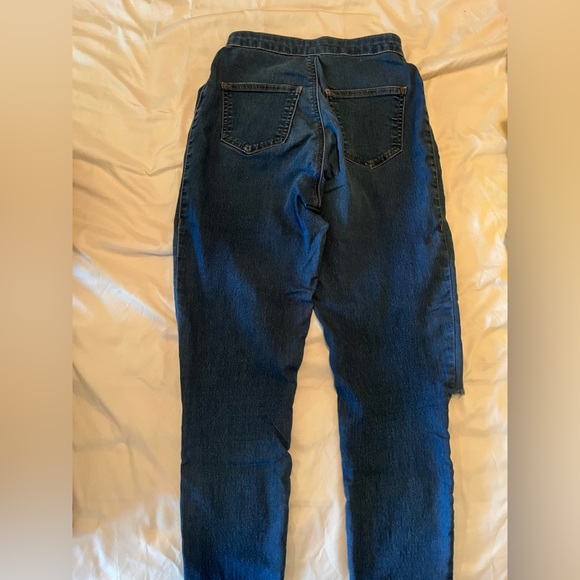 ! 2 for 20 ! TOPSHOP women’s ripped high waisted blue jeans high rise W26 L32 - Picture 4 of 6